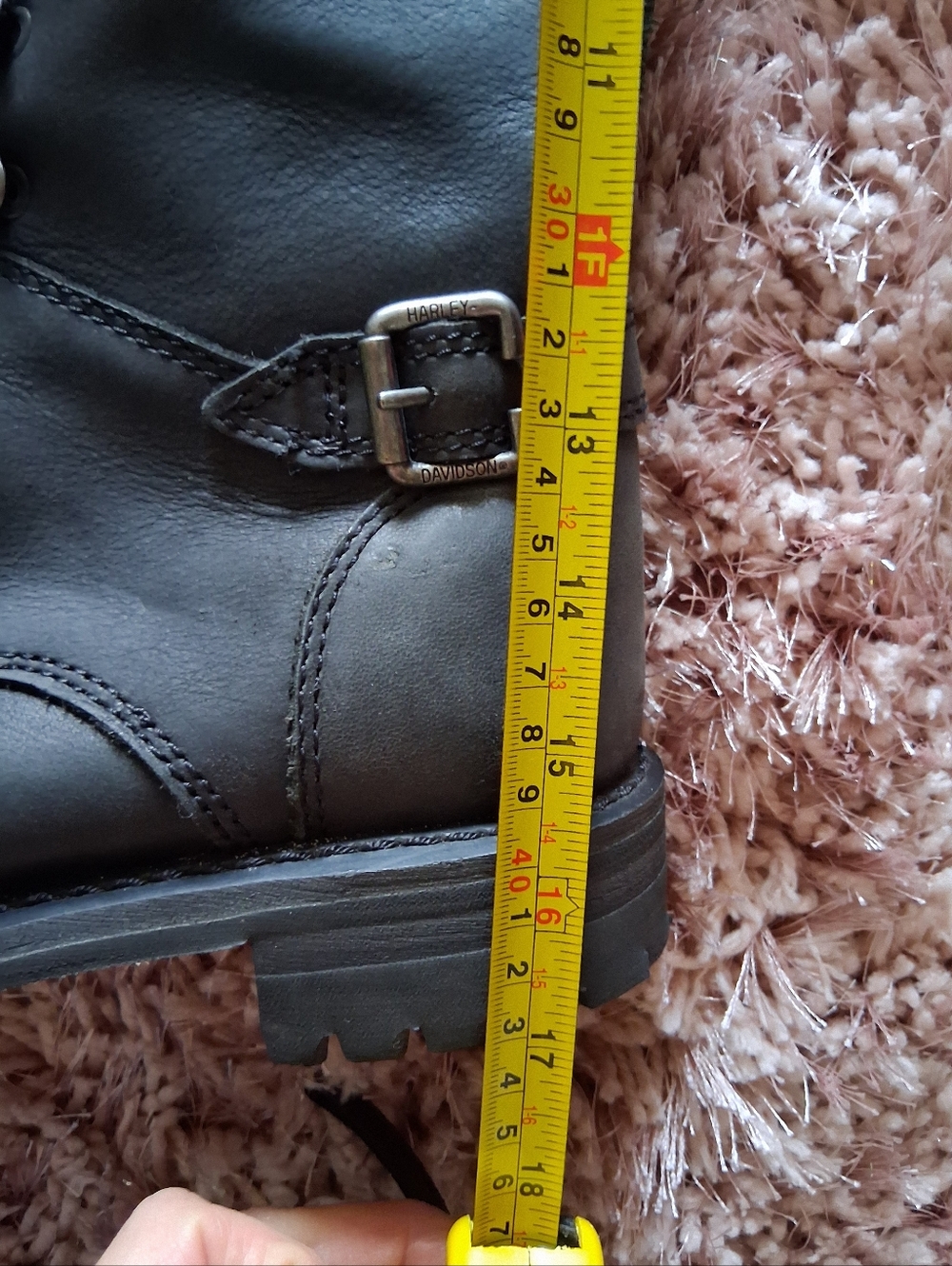 Harley-Davidson Women’s Knee High Leather Biker Boots Lace Up Zip Size 8 - Picture 7 of 9